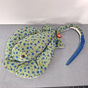 Wild Republic Stingray Stuffed Plush Animal Stuffie Plushie Green Blue Dots 31"